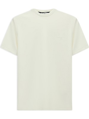 Kiğılı Bisiklet Yaka Regular Fit Nakışlı Likralı Esnek Tişört