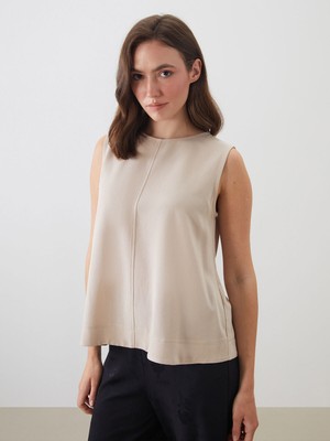 Lc Waikiki Yeni Sezon Bisiklet Yaka Keten Karışımlı Bluz