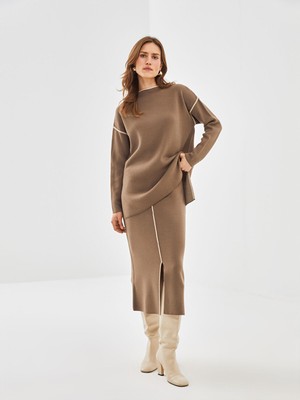 Lc Waikiki Yeni Sezon Beli Lastikli Dar Fit Kadın Triko Etek