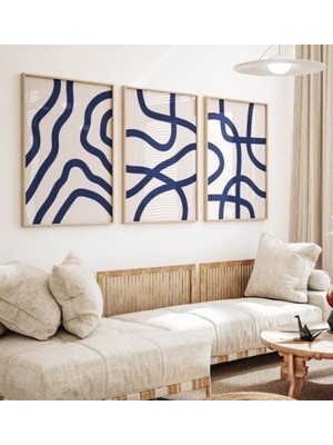 Voba Store Voba Modern Çerçeve Görünümlü Mdf Baskı Tablo Seti/ Minimal Duvar Dekoru