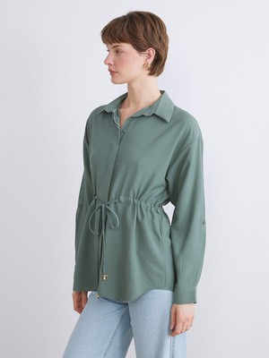 Lc Waikiki Yeni Sezon Bağlama Detaylı Kadın Gömlek Tunik