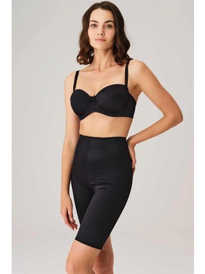 Beruflic  Toparlayıcı Bel ve Bacak Inceltici Dikişli Uzun Paçalı Orta Bel Sıkı Şort Korse