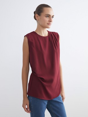 Lc Waikiki Yeni Sezon Bisiklet Yaka Büzgülü Bluz