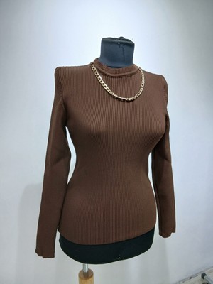 Poodle Kolye Detaylı Triko Kazak