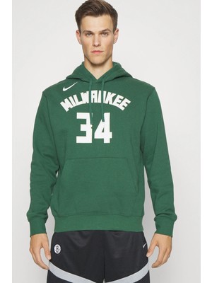 Nike Jordan Giannis Antetokounmpo Milwaukee Bucks Club Erkek Sweatshirt Yeşil