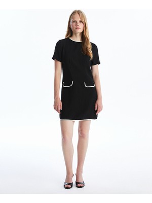 Lc Waikiki Yeni Sezon Bisiklet Yaka Düz Kısa Kollu Elbise