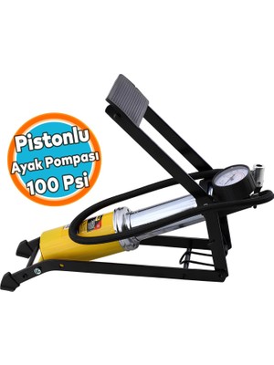 Nzb Kalın Pistonlu Ayak Tipi Pompa Tekli Teker Araç Bisiklet Top Bot Lastik Şambrel Şişirme Pompası