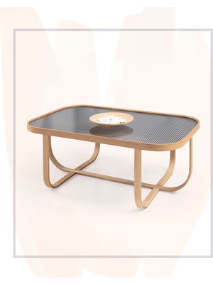 Eymense Tual Camlı Orta Sehpa