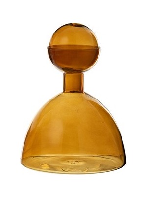 Laromita Decoration Yara Amber Mini Cam Şişe Parlak