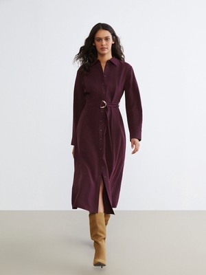 Lc Waikiki Yeni Sezon Beli Kemerli Gömlek Elbise