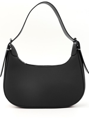 SHAKA Siyah SHK196 Suni Deri Fermuarlı ,tek Bölmeli, Ayarlanabilir Askılı El, Kol ve Omuz Çantası