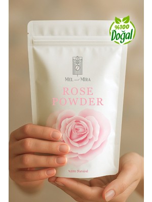 Mel and Mira Doğal Saf Gül Tozu 50G, 1. Sınıf Katkısız | Premium Pure Rose Powder | Vegan Maske Için Uygun