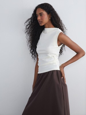 Lc Waikiki Yeni Sezon Dökümlü Yaka Büzgülü Bluz