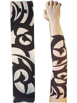 Pazarcan Giyilebilir Kol Dövmesi Çorap Dövme 3D Baskılı Kol Bacak Dövme 2 Adet Model 5