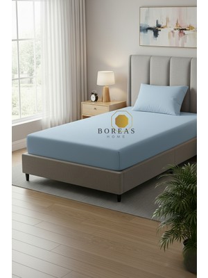 Boreas Home Cozy Ranforce Tek Kişilik Lastikli Çarşaf ve Yastık Kılıfı SETI(100X200)