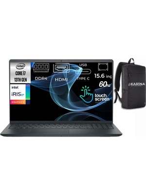 Dell Inspiron 3530 Intel Core I7-1355U I35301018TU-K22 48GB 2tb Iris Xe Graphics W11PRO 15.6" Fhd 60Hz Dokunmatik Notebook