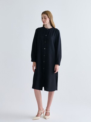 Lc Waikiki Yeni Sezon Bisiklet Yaka Keten Görünümlü Elbise