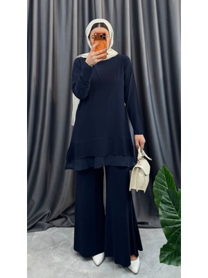 Nisum Moda Ispanyol Paça Pantolonlu Ikili Takım