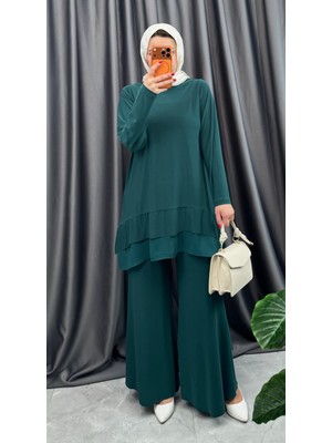 Nisum Moda Ispanyol Paça Pantolonlu Ikili Takım