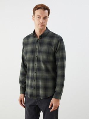 Lc Waikiki Yeni Sezon Regular Fit Uzun Kollu Ekose Poplin Erkek Gömlek