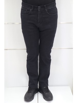 Denim Cartel Fistan Store Erkek Füme Yüksek Bel Rahat Kesim Boru Paça Jean Pantolon