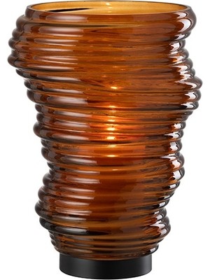 Laromita Decoration Tornado Kahverengi Cam Vazo / Mumluk 27,5 cm