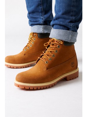 Timberland Premium 6 In Waterproff Boot Rust Nubuck Hakiki Deri Su Geçirmez Erkek Bot Tarçın