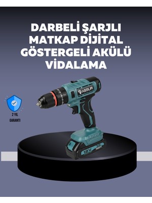 Adat Güçlü Şarjlı Matkap Vidalama Çift Batarya