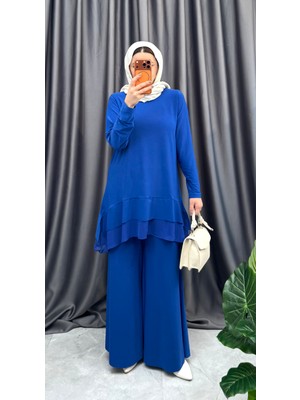 Nisum Moda Ispanyol Paça Pantolonlu Ikili Takım