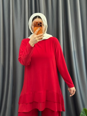 Nisum Moda Ispanyol Paça Pantolonlu Ikili Takım