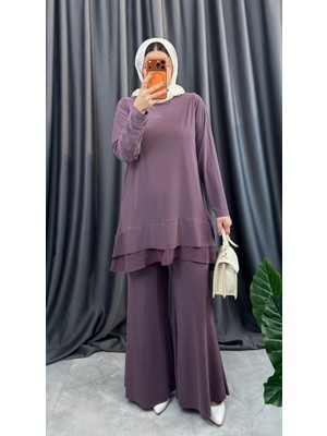 Nisum Moda Ispanyol Paça Pantolonlu Ikili Takım