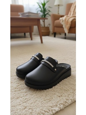 Stil Shoes Taşlı Ortopedik Yumuşak Hafif Taban Önü Kapalı Günlük Anne Kadın Terlik 3103