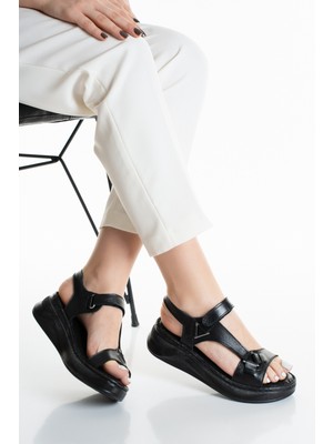 Ender Iç Dış Hakiki Deri Platform Kadın Sandalet