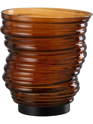 Laromita Decoration Tornado Kahverengi Cam Vazo / Mumluk 17 cm