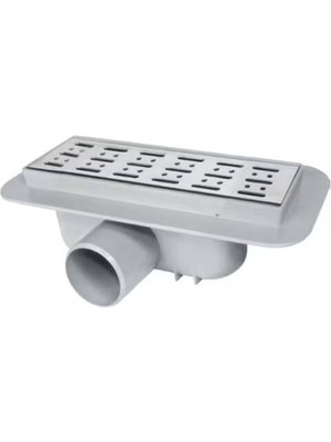 Japar - Lineer 20 cm Duş Kanalı, Kare Desenli, 50 Yandan Ya Da Alttan Çıkışlı Kullanılabilir - 55026