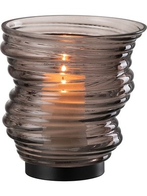 Laromita Decoration Tornado Antrasit Cam Vazo / Mumluk 17 cm