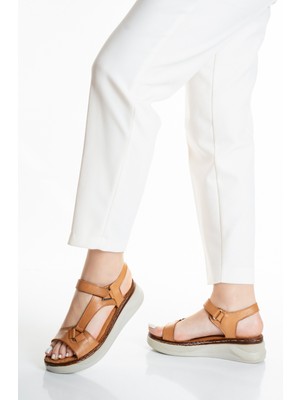 Ender Iç Dış Hakiki Deri Platform Kadın Sandalet