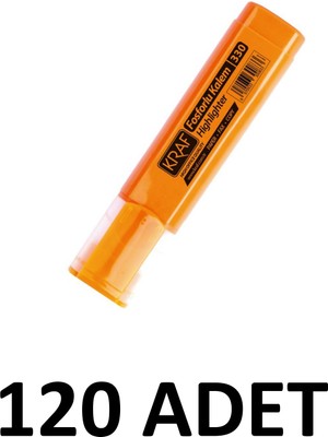 Kraf 120 Adet Turuncu Fosforlu Kalem