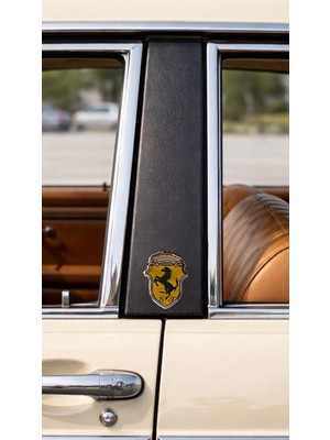 Ferrari Damla Sticker Etiket Direk Arması 3D Damla Silikon Ferrari Damla Dolgulu 2ADET 3,5x4,5 cm