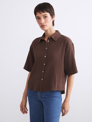 Lc Waikiki Yeni Sezon Dokulu Kadın Gömlek