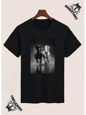 MarkaTurko At&doğa Süplimasyon Özel Tasarım Baskılı Tshirt