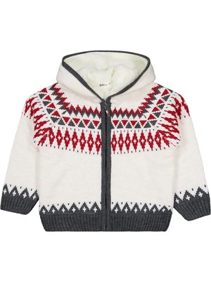 Civil Girls Etnik Desenli 6-9 Yaş Hırka - Bej 9-10 Yaş