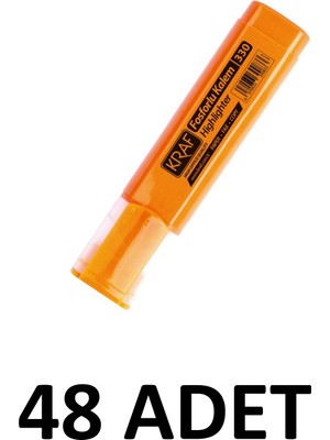 Kraf 48 Adet Turuncu Fosforlu Kalem
