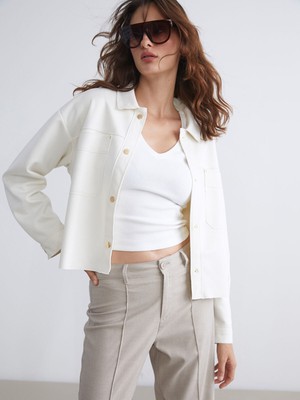 Lc Waikiki Yeni Sezon Kadın Süet Görünümlü Gömlek Ceket