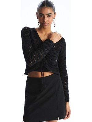 Lc Waikiki Yeni Sezon V Yaka Ajurlu Kadın Triko Kazak