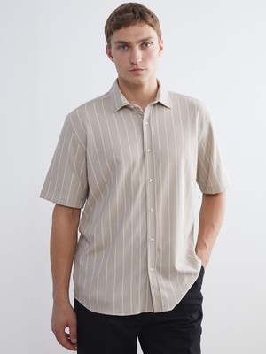 Lc Waikiki Yeni Sezon Regular Fit Kısa Kollu Çizgili Erkek Gömlek