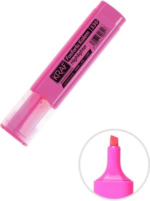 Kraf 60 Adet Pembe Fosforlu Kalem