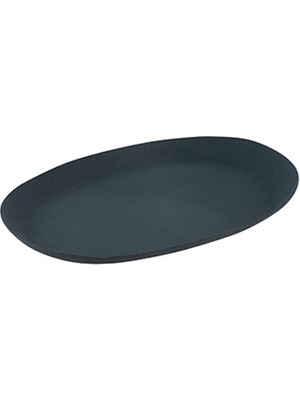 Laromita Decoration Metal Mavi Oval Tabak / S