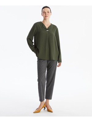 Lc Waikiki Yeni Sezon Beli Lastikli Ekose Kadın Pantolon