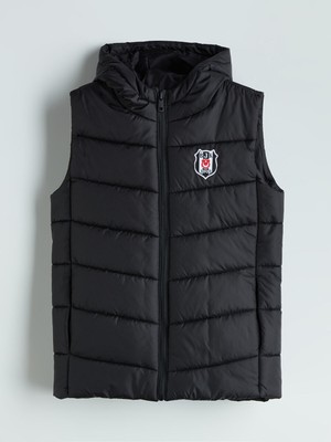 Lc Waikiki Yeni Sezon Kapüşonlu Beşiktaş Baskılı Erkek Çocuk Şişme Yelek